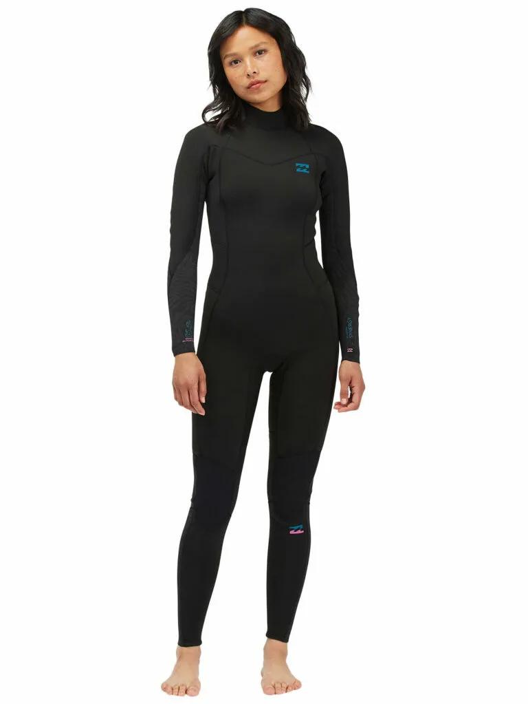 Billabong Ladies 4/3 Synergy Back Zip Wetsuit - Black 12