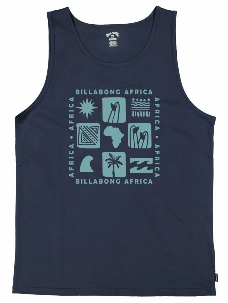 Billabong Men's African Mosaic Tank - Navy XXL