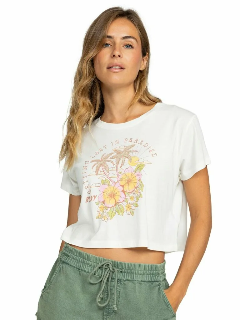 Roxy Ladies Hibiscus Paradise Tank T-Shirt - WHITE XXL