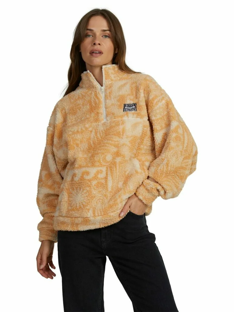 Roxy Ladies Jive Talking Polar Fleece Pullover - CREAM XXL