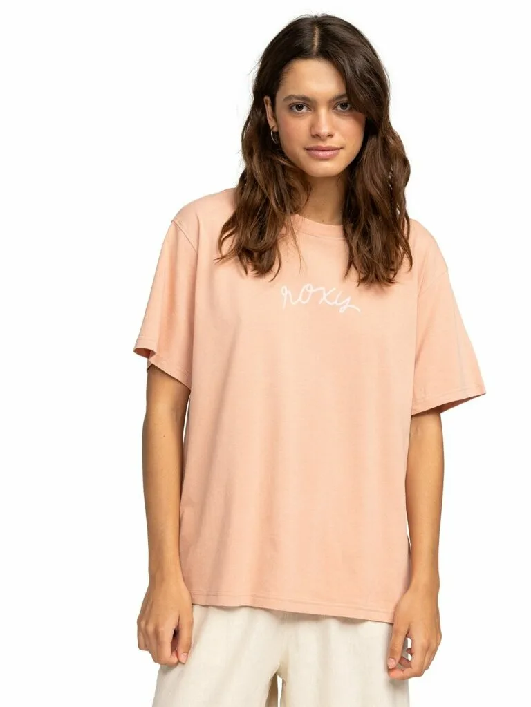 Roxy Ladies Moonlight Sunset Boyfriend T-Shirt - BROWN XXL