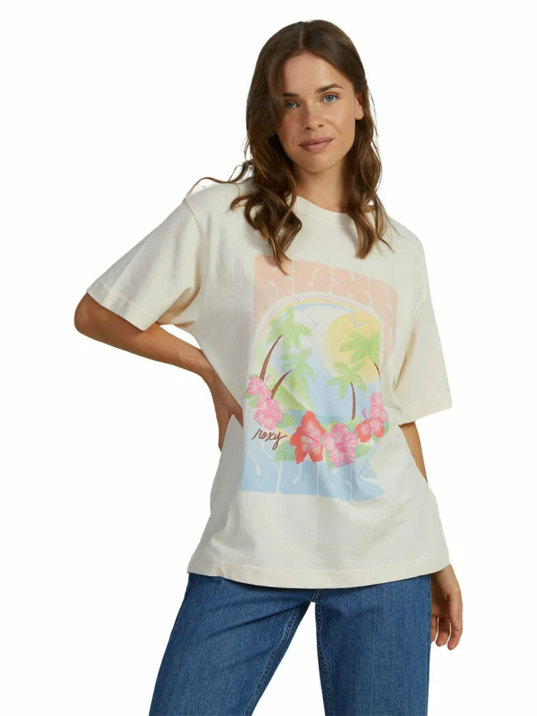 Roxy Ladies Shooting Star T-Shirt - CREAM XXL
