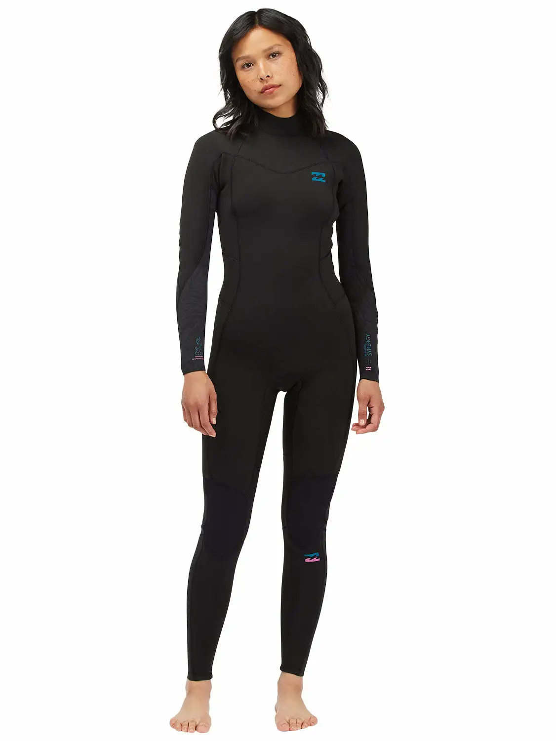 Billabong Ladies 4/3 Synergy Back Zip Wetsuit - Black 12