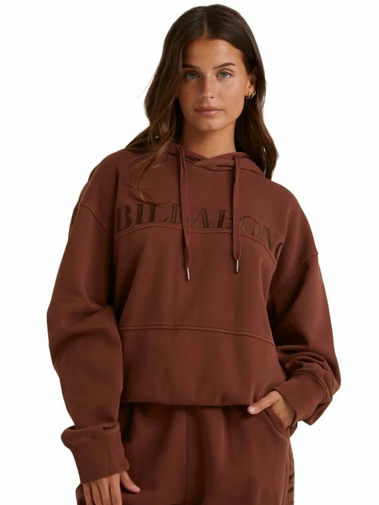 Billabong Ladies Baseline Pop Hood - BROWN XL