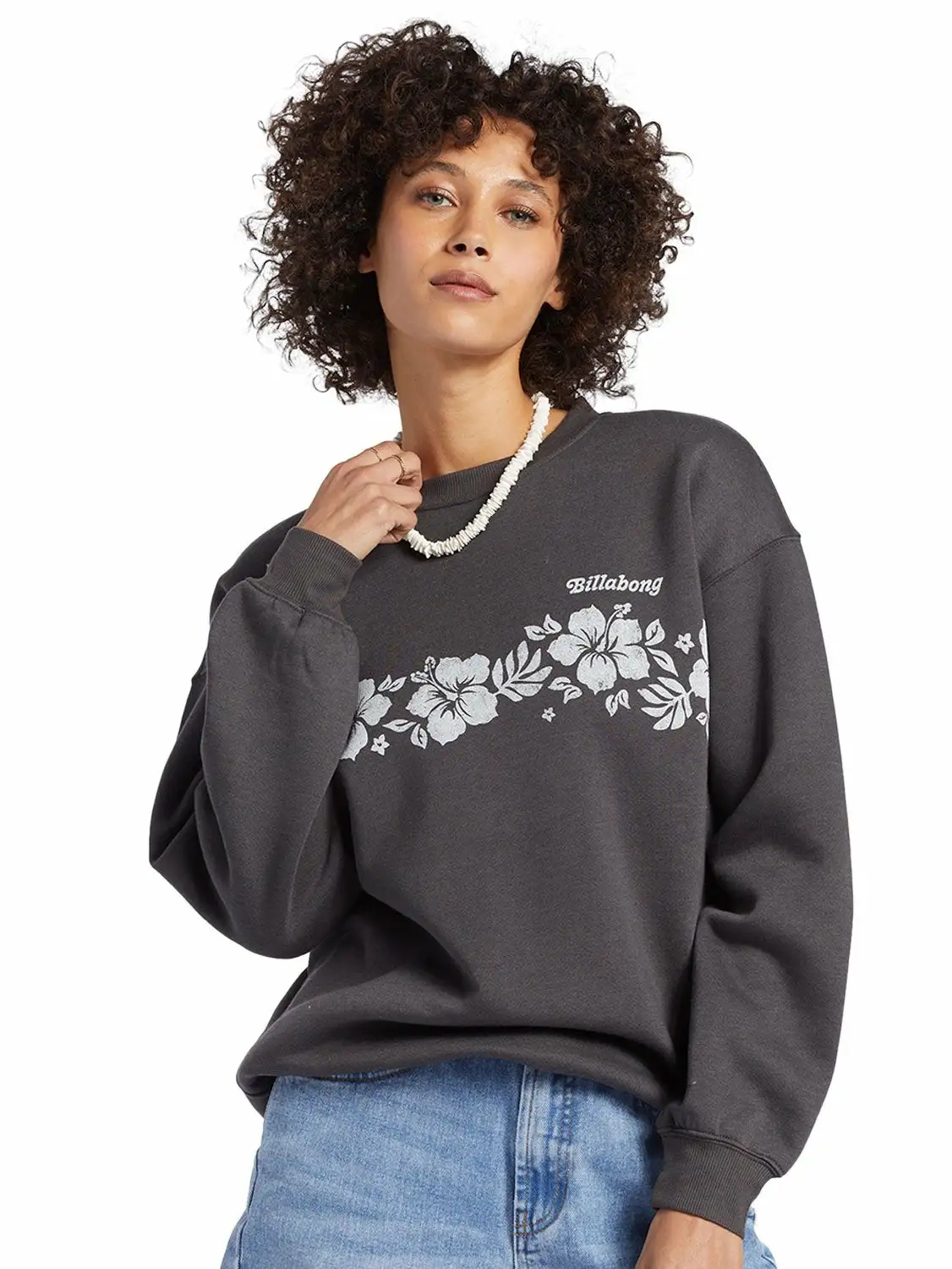 Billabong Ladies Forget Me Not Sweatshirt - CHARCOAL XL