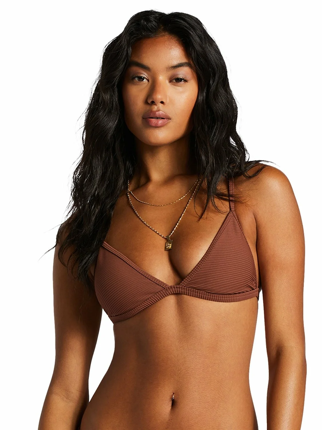 Billabong Ladies Tanlines Ceci Tri Bikini Top - BROWN XXL