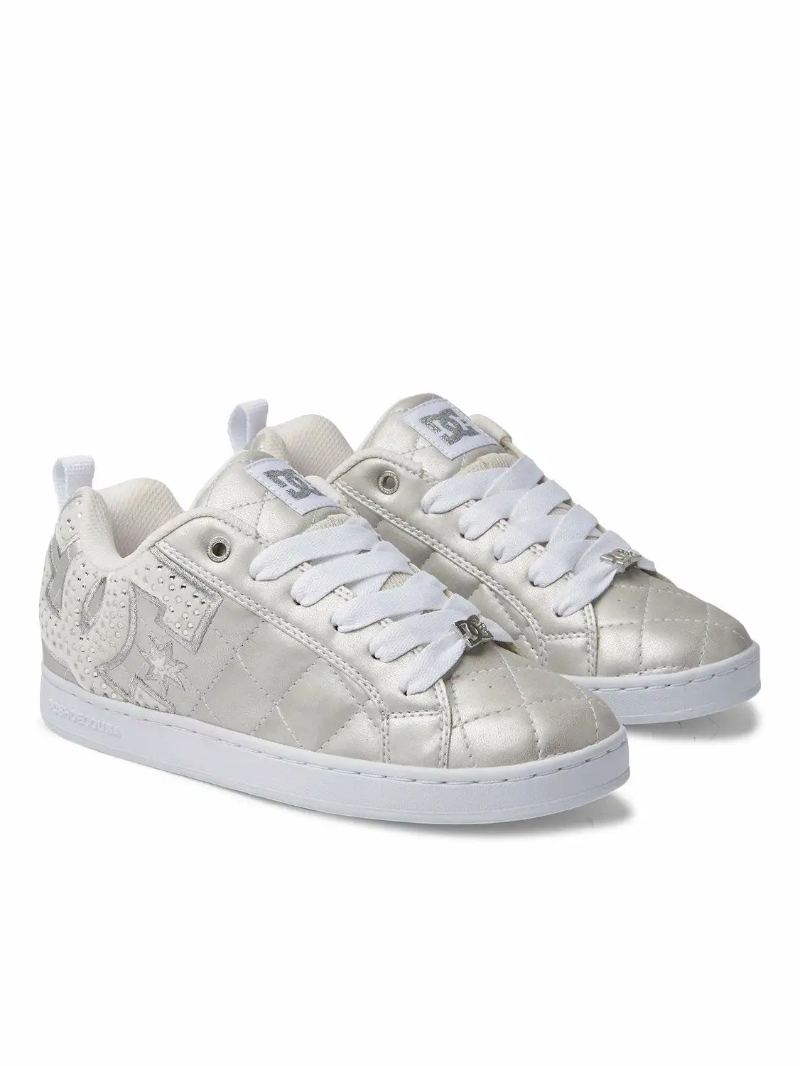 DC Ladies Court Graffik Shoe - WHITE UK 8