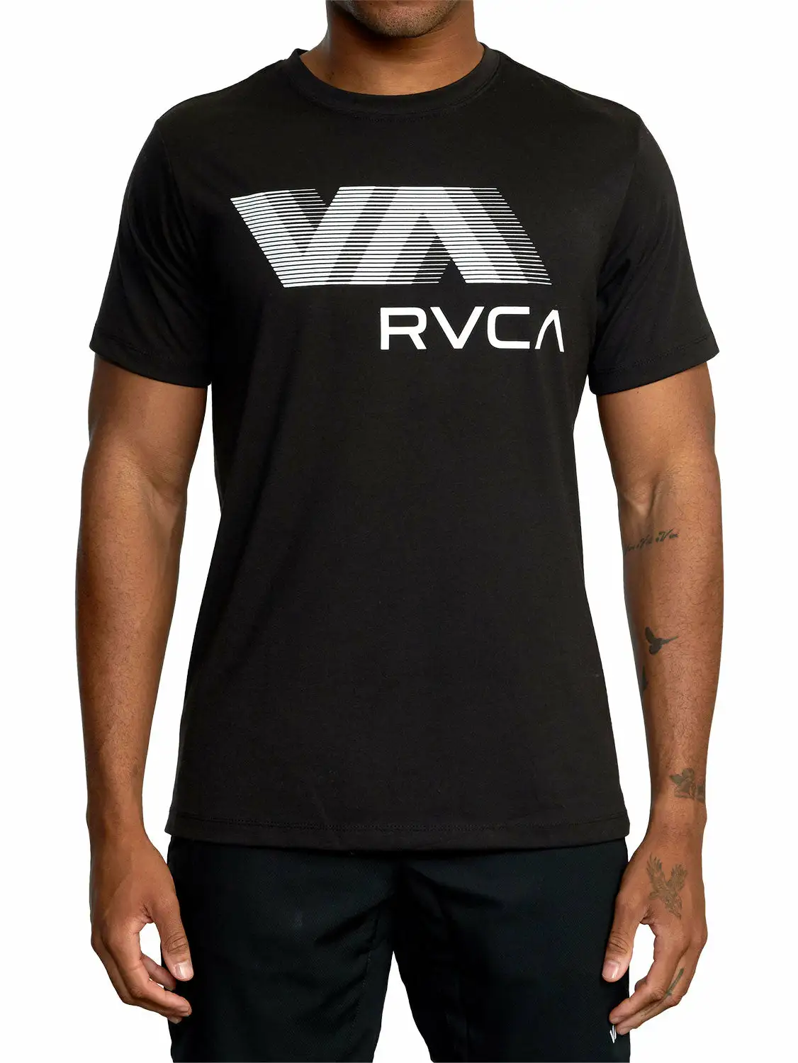 RVCA Men's VA Blur T-Shirt - Black XXL