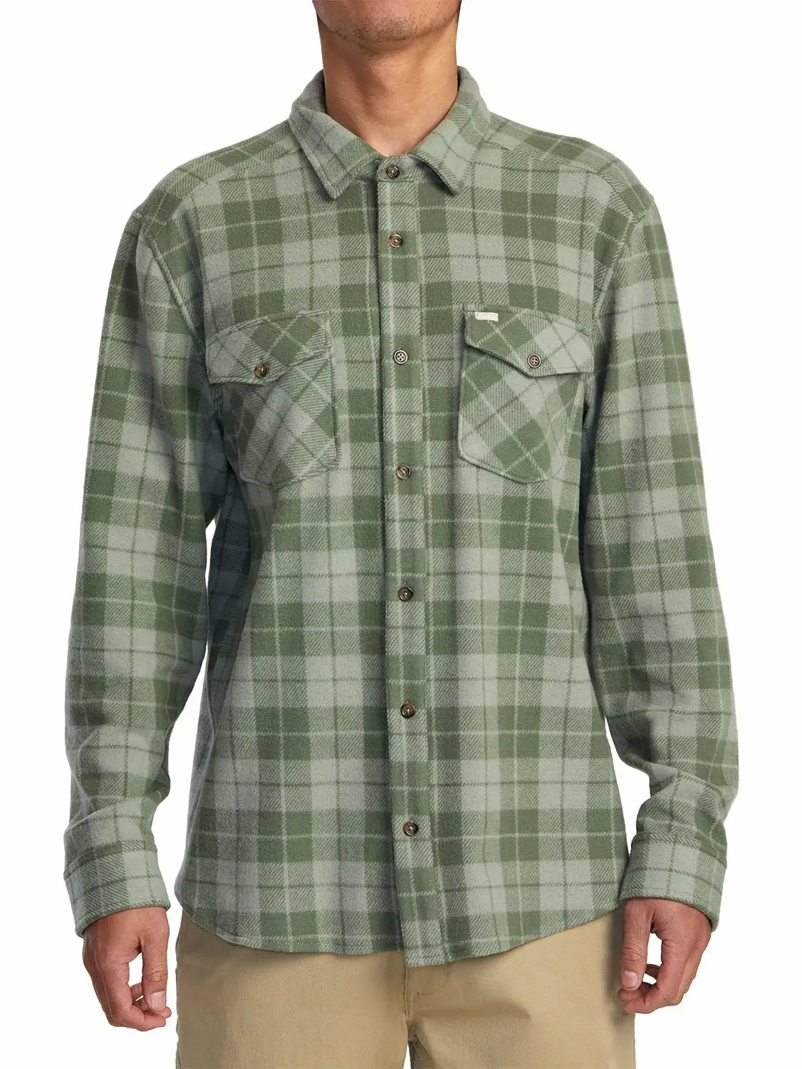 RVCA Men's Vacancy Flannel Shirt - GREEN XXL