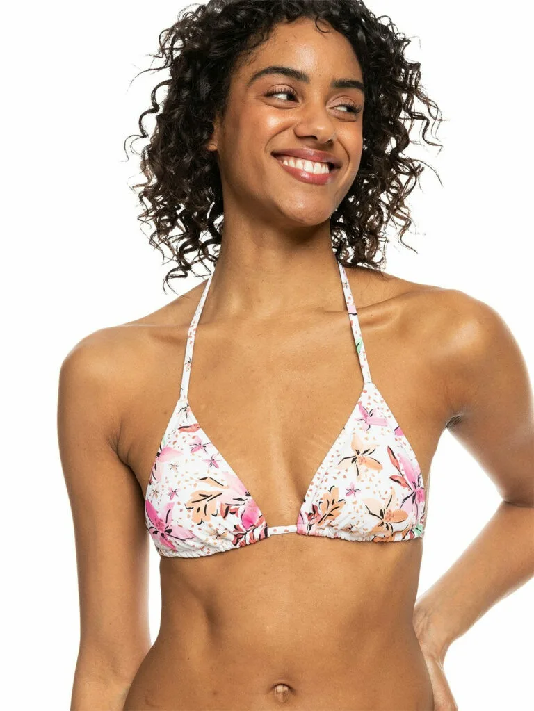 Roxy Ladies Beach Classics Tiki Tri Bikini Top - WHITE XXL